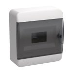 Щит распределительный навесной IEK Tekfor ЩРН-П-8 пластиковый IP41 240х218х102 мм 8 модулей прозрачная дверь