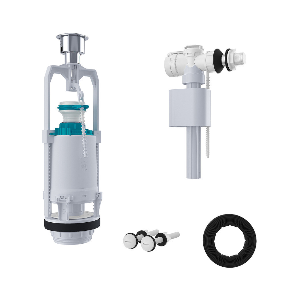 original-5240.jpg Арматура для унитаза Iddis боковой подвод 1/2 кнопка пластик хром (F012400-0005) — изображение 1