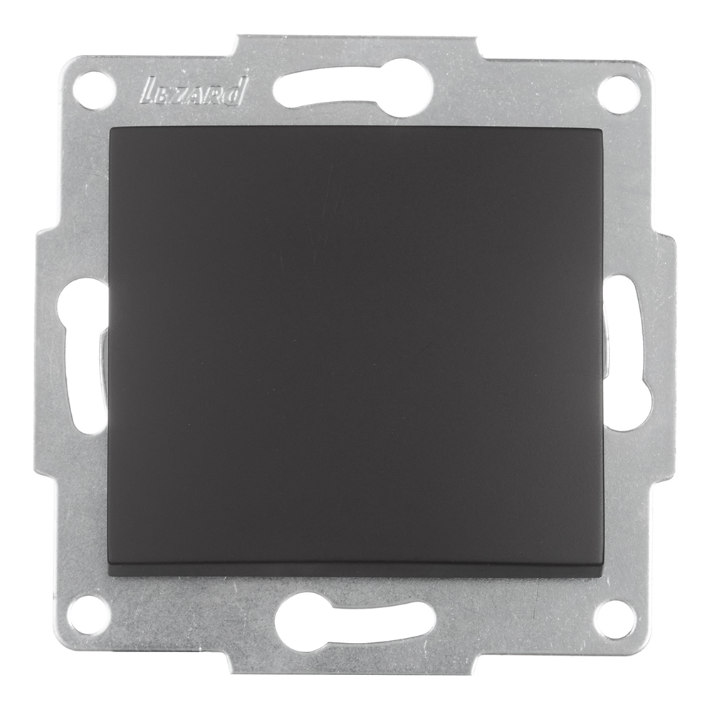 original-5336.jpg Выключатель Lezard Karina одноклавишный встраиваемый черный бархат (707-4288-100) — изображение 1
