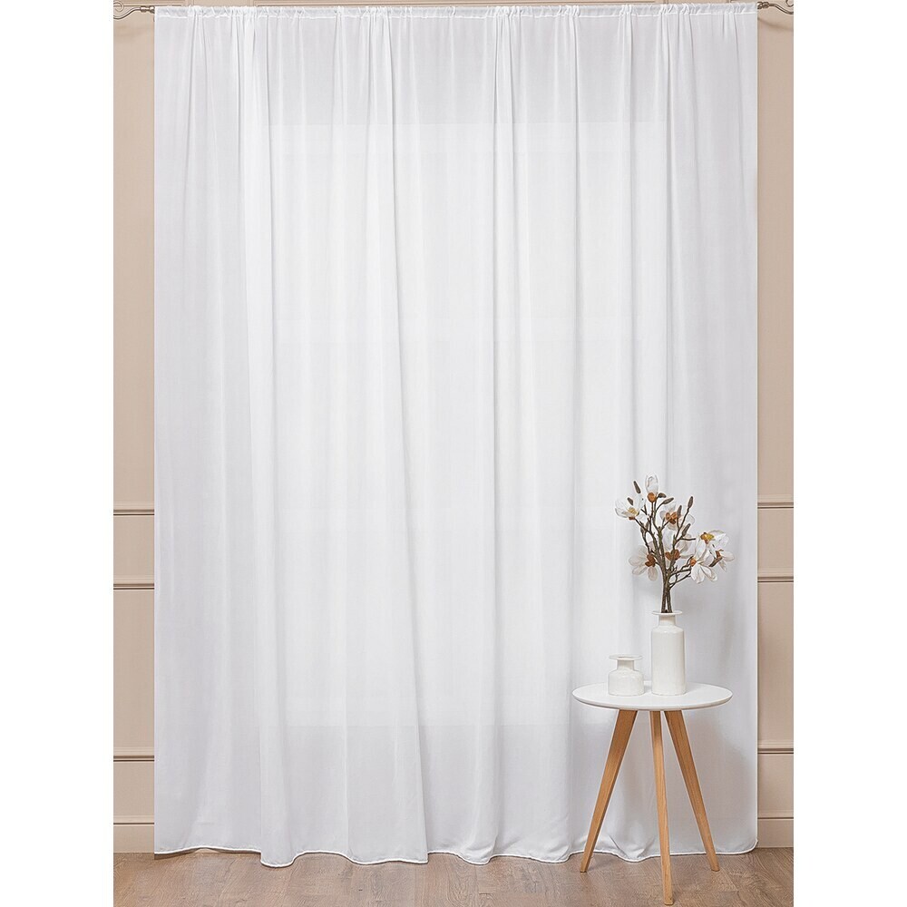 original-5395.jpg Тюль искусственный шелк белый 300х270 см Amore Mio (95538) — изображение 1