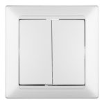 Выключатель Svet Стиль двухклавишный встраиваемый серебро (EV 0365-5128)
