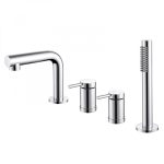 Смеситель на борт ванны Abber Emotion хром однорычажный с лейкой (AF8813)