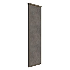 Дверь-купе 583x2452 мм бетон чикаго светлый/черный Elegant