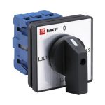 Переключатель кулачковый EKF PROxima ПК-1-73 10А для вольтметра 400 В 1НО+1НЗ IP20 4P серый (pk-1-73-10)