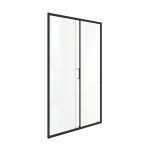 Душевая дверь Good Door Lite WTW-130-C-B стекло прозрачное 130х190 см профиль черный 5 мм раздвижная (ЛТ00020)