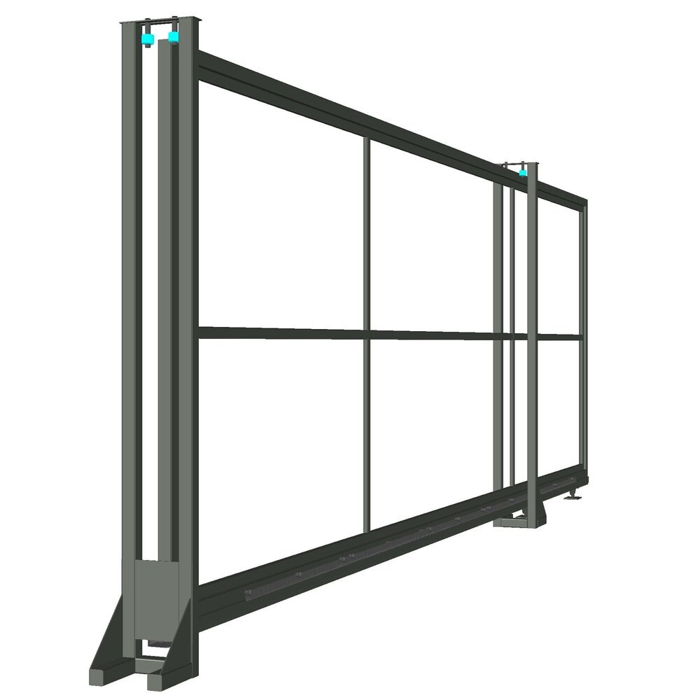 original-6201.jpg Ворота откатные каркас с комплектом под автоматику Оптима 4х2 м серые универсальные — изображение 1