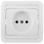 Розетка Makel Mimoza встраиваемая белая керамика (12002)