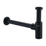 Сифон для раковины WasserKraft 1 1/4х32 мм без выпуска с соединением 32 мм черный (A094)