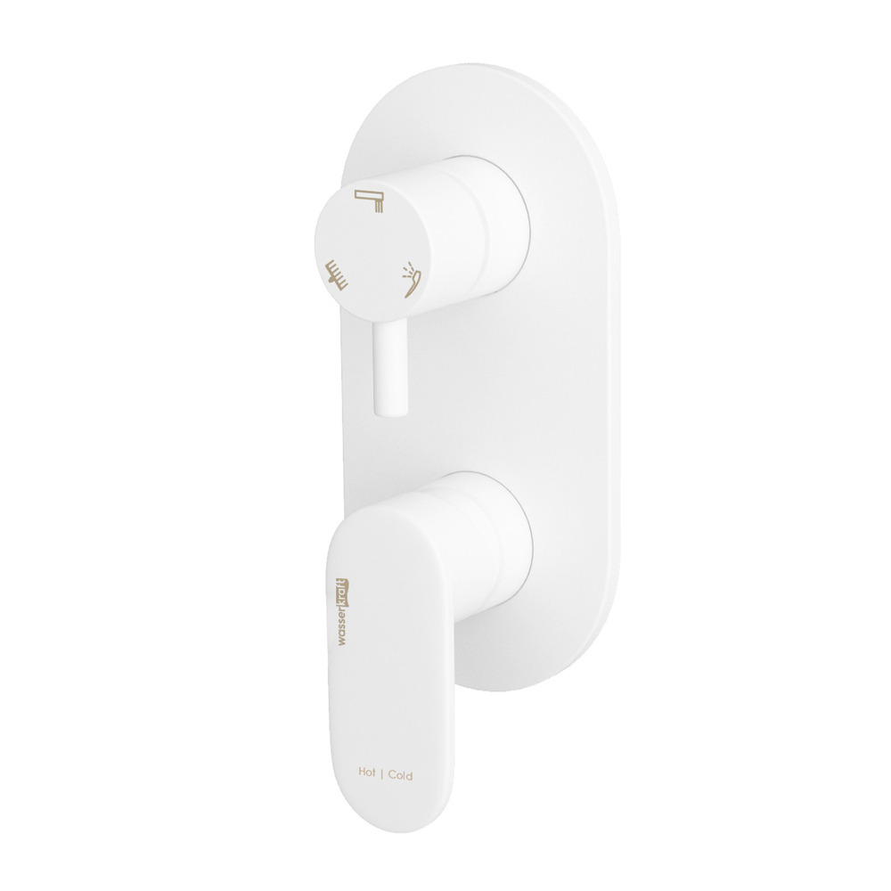 original-6696.jpg Смеситель для душа встраиваемый WasserKraft Mindel однорычажный белый (8571) — изображение 1