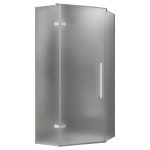 Душевой уголок Abber Ewiges Wasser хром 80х80х195 см пятиугольник стекло матовое 6 мм (AG05080M)