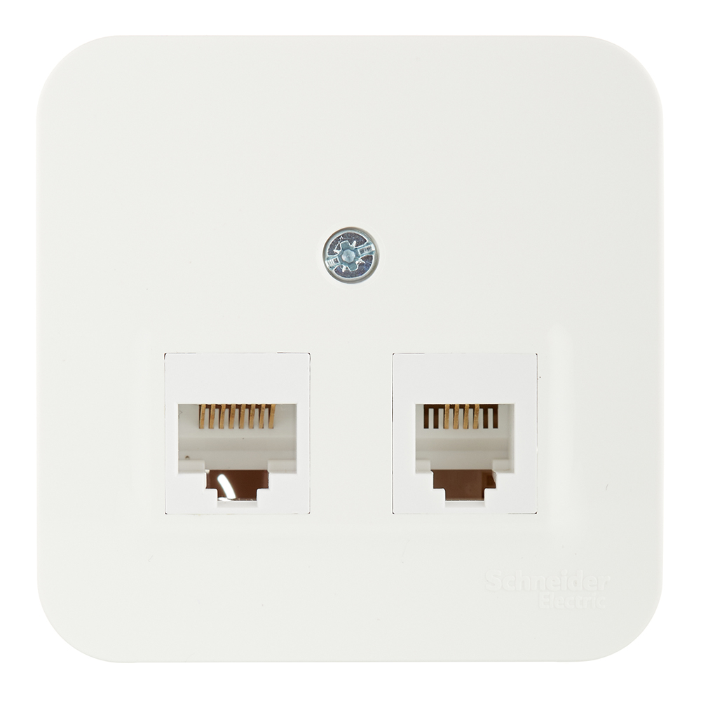 original-6899.jpg Розетка компьютерная/ телефонная Systeme Electric Blanca накладная молочная RJ11/ RJ45 (BLNIA045112) — изображение 1