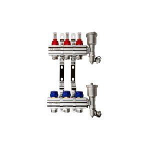 Коллекторная группа с расходомерами Ридан FHF-7RF 1 ВР(г) х 7 выходов 3/4 НР(ш) ЕК х 1 ВР(г)