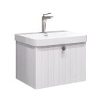 Комплект тумба с раковиной Comforty Сантьяго 60 см подвесная ясень беленый (00-00021028CF)