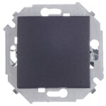 Выключатель Simon 15 одноклавишный встраиваемый графит (1591101-038)