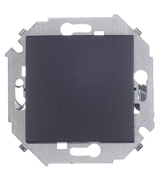 original-7044.jpg Выключатель Simon 15 одноклавишный встраиваемый графит (1591101-038) — изображение 1