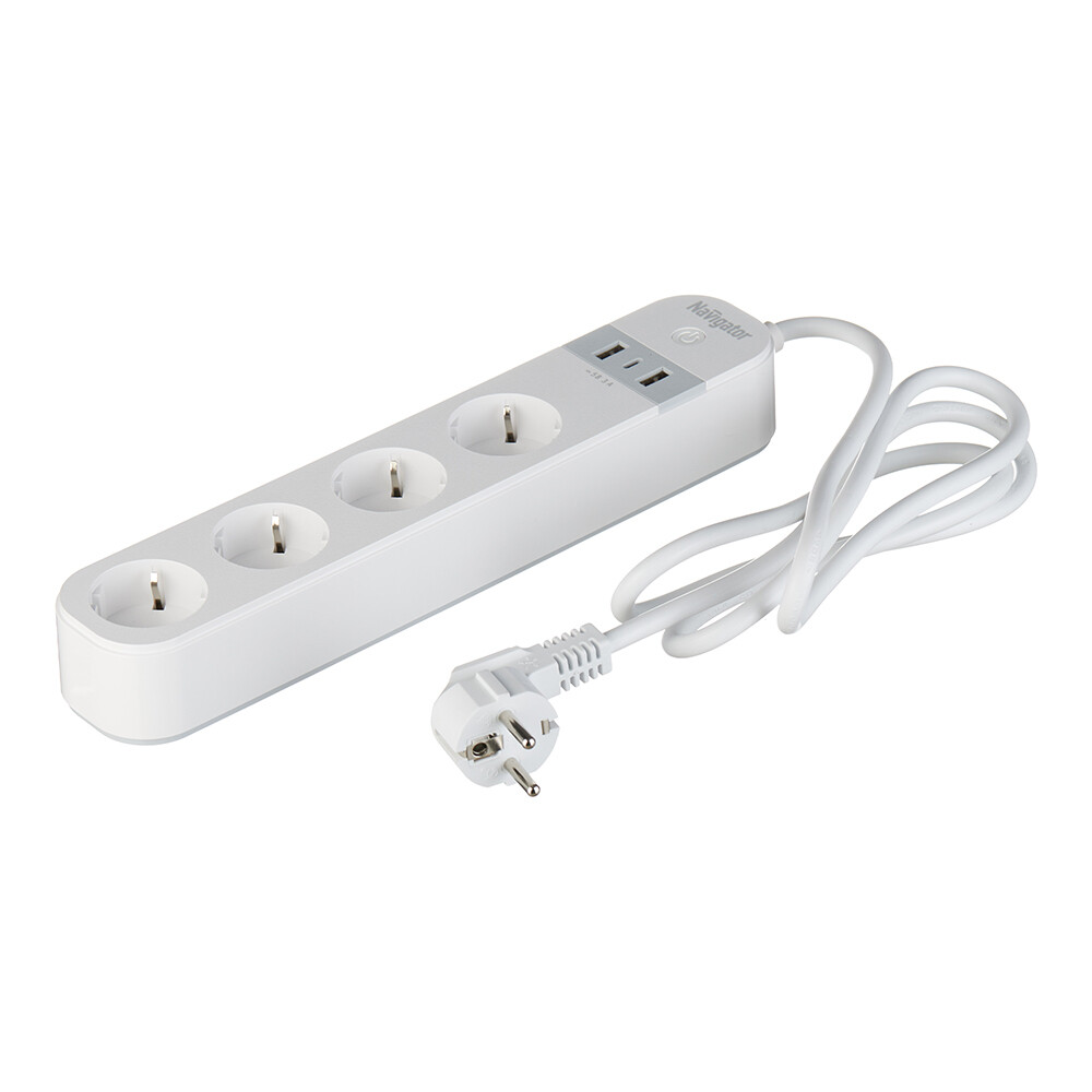 original-7189.jpg Умный удлинитель Navigator Smart Home NSH-PE-01 белый — изображение 1
