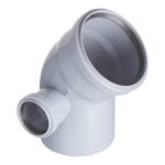 Отвод Valfex d110х50 мм 45° пластиковый с выходом d50 мм левый для внутренней канализации (23111150)