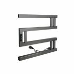 Полотенцесушитель электрический Indigo Muza 430х500 мм 64 Вт с терморегулятором графит металлик