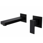 Смеситель для раковины встраиваемый Abber Daheim черный однорычажный (AF8212B)