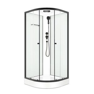 Душевая кабина Domani-Spa Delight Slim 80х80х218 см стекло прозрачное 4 мм с низким поддоном полукруг