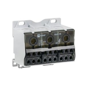 Блок распределительный тройной EKF PROxima на DIN-рейку и монтажную панель 84х75х49 мм 690 В IP20 175 А (kbr3-175)