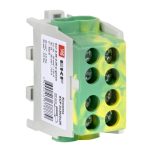 Клемма на 4 провода EKF PROxima 2,5-35 кв.мм с двойным винтом желто-зеленая (ksr-2.35-2.25-y-green)