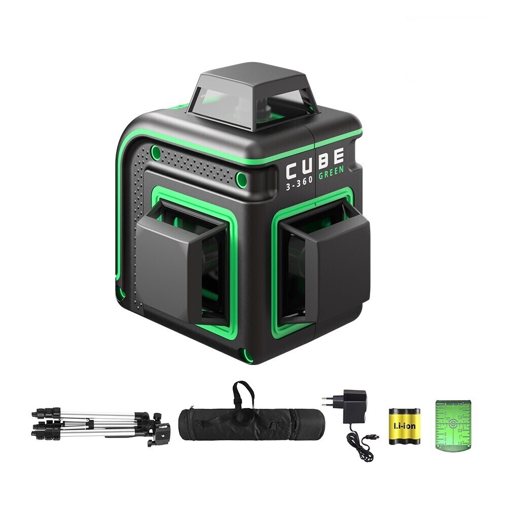 original-7860.jpg Уровень лазерный Ada Cube 3-360 Green Professional Edition (А00573) со штативом — изображение 1