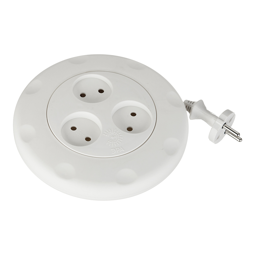 original-7946.jpg Удлинитель Эра 3 розетки 3 м ПВС 2х0,75 кв.мм 10 А 2,2 кВт белый (Б0019038) — изображение 1