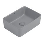 Раковина Abber Rechteck 41 см накладная серая матовая (AC2213MG)