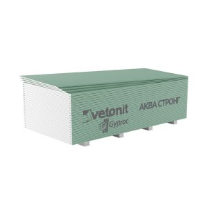 Гипсокартон Vetonit (Gyproc) Аква Стронг 2500х1200х15 мм высокопрочный влагостойкий