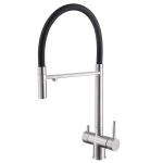 Смеситель для кухни Abber Wasser Kreis сатин с высоким изливом с подключением к фильтру однорычажный (AF81141SP)