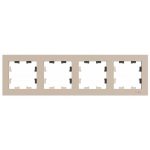 Рамка Systeme Electric AtlasDesign четырехместная песочная (ATN001204)