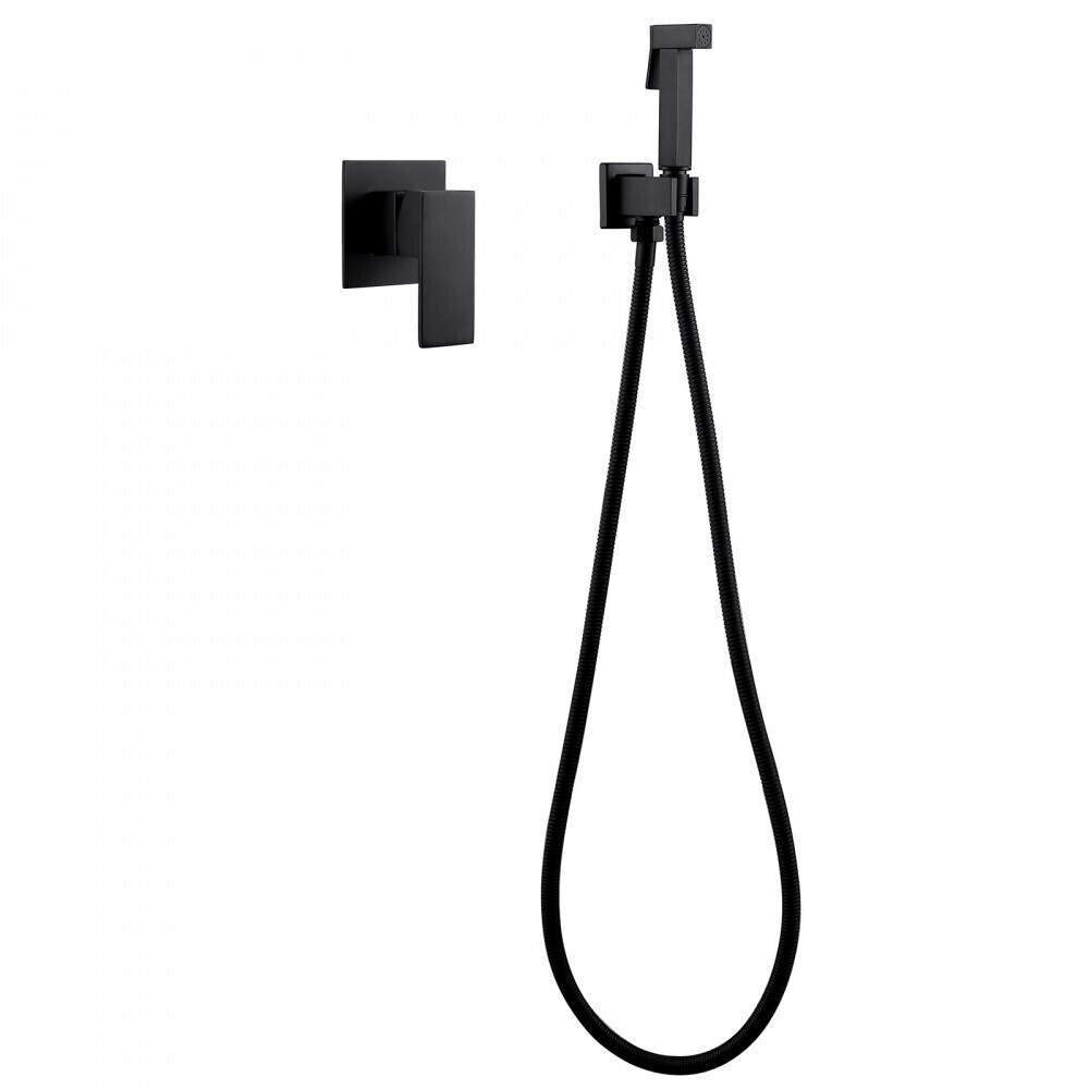 original-9166.jpg Смеситель с гигиеническим душем встраиваемый Abber Daheim со скрытой частью в комплекте черный (AF8225B) — изображение 1
