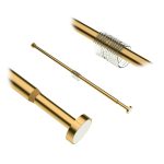 Карниз для ванной 110-200 см телескопический прямой алюминий золото