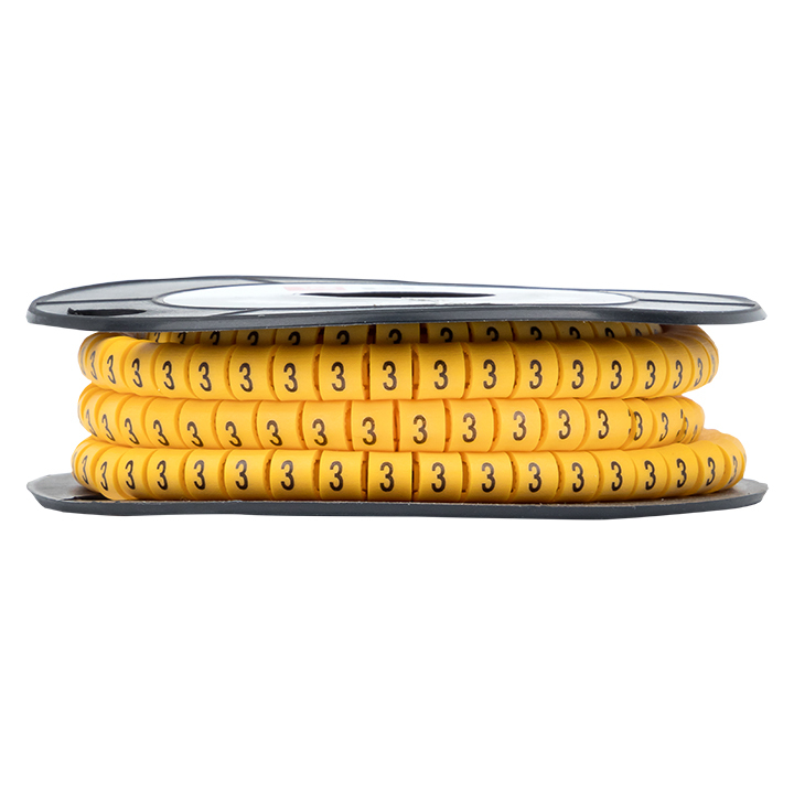 original-9517.jpg Маркеры кабельные (клипсы) EKF PROxima 3-4,2 мм цифра 3 желтые (1000 шт.) (plc-KM-2.5-3) — изображение 1