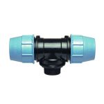 Тройник ПНД Unidelta компрессионный переходной 40х40х1 1/4 НР(ш)