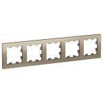 Рамка Systeme Electric AtlasDesign пятиместная шампань (ATN000505)