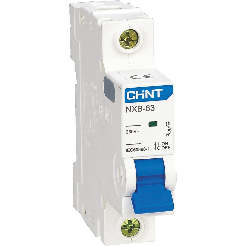 original-9750.jpg Автоматический выключатель модульный Chint NXB-63 1P 63А 6 кА 230 В (814046) — изображение 1