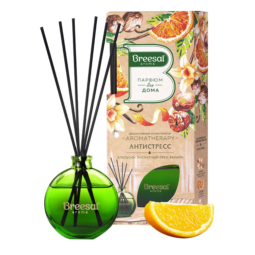 original-9933.jpg Аромадиффузор с палочками Breesal Aromatherapy Антистресс 70 мл — изображение 1