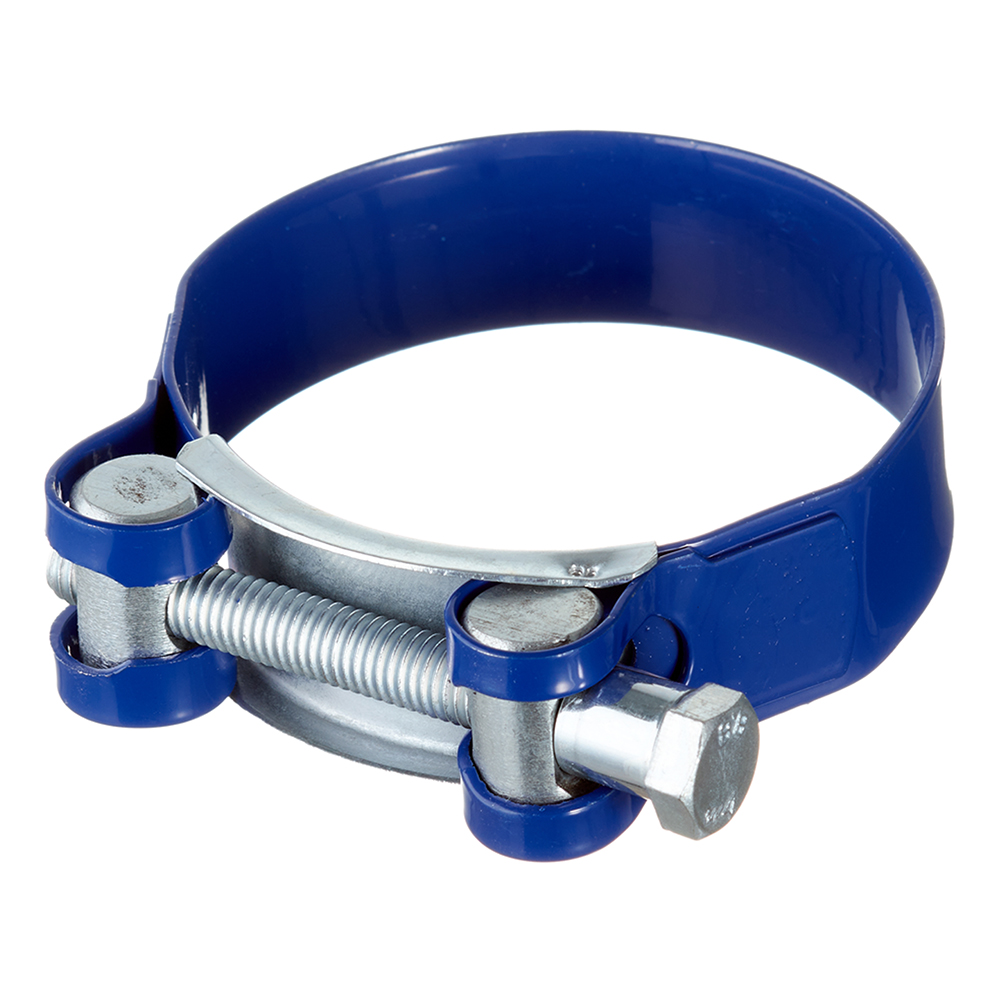 original-9966.jpg Хомут силовой Hard-Fix 68-73 мм оцинкованная сталь с полимерным покрытием одноболтовый — изображение 1